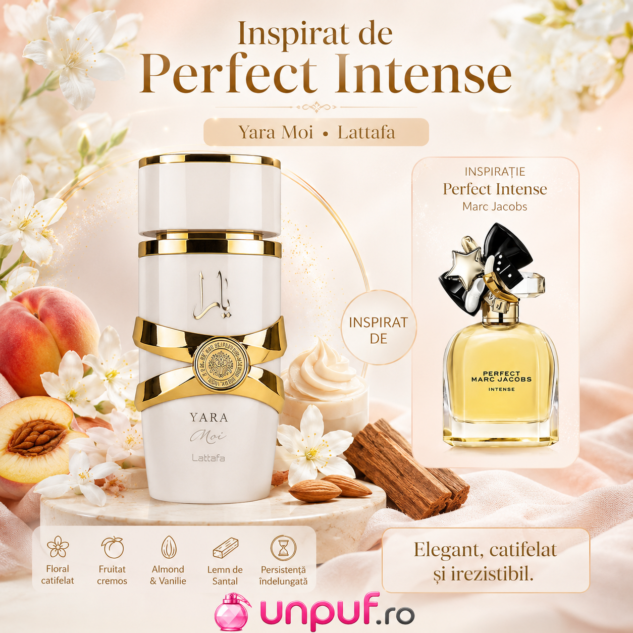 Lattafa Yara Moi parfum feminin inspirat de arome elegante, catifelate și irezistibile
